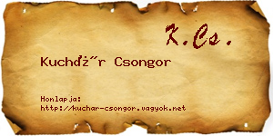 Kuchár Csongor névjegykártya