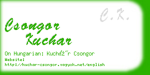 csongor kuchar business card